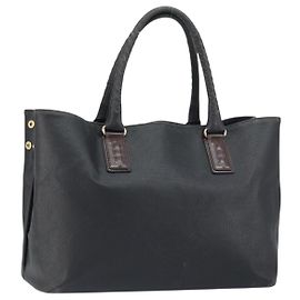 Tote Bag aus Leder in Schwarz und Gold Auth ep12337 von BOTTEGA VENETA