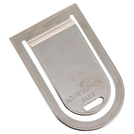 LOUIS VUITTON Pansavie Porto Address Money Clip Metal Silver M64691 Auth 159170M - Louis Vuitton