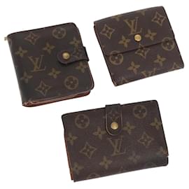 Portafoglio Monogram LOUIS VUITTON 3 pezzi LV Auth bs31474