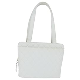 CHANEL Matelassé Tote Tasche Kaviarleder Weiß CC Auth bs30478