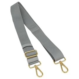 PRADA Adjustable Shoulder Strap Canvas 28.7""-48.8"" Gray Gold Auth am9414 - Prada