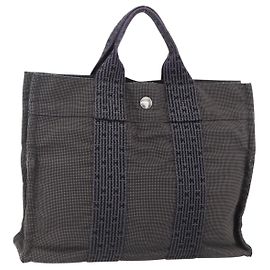 Hermès HERMES Bolso de Mano Her Line PM Lona Gris Auth 150368