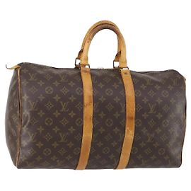 LOUIS VUITTON Monogram Keepall 45 Boston Bag M41428 LV Auth 146595