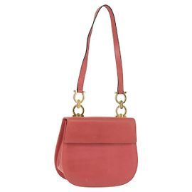 Gancini Schultertasche aus Leder in Rosa Gold Auth 148179 von Salvatore Ferragamo