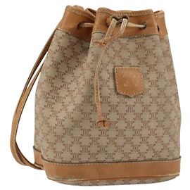 Céline Borsa a Spalla in Tela Macadam CELINE Beige Auth BA8004