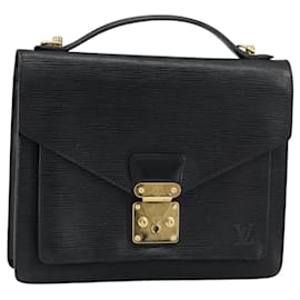 LOUIS VUITTON Borsa a Mano Epi Monceau 28 Nera M52122 LV Auth ka020 - Louis Vuitton