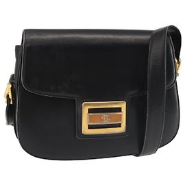 Borsa a Spalla in Pelle Blu Navy Oro Auth BA6320 di GUCCI