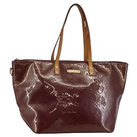 LOUIS VUITTON Monogram Vernis Bellevue GM Tote Bag Violett M93588 LV Auth 141965