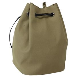 GUCCI Bolsa com cordão de nylon bege 039 0973 Auth hk3094