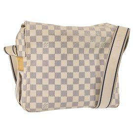 LOUIS VUITTON Schultertasche Naviglio Damier Azur N51189 LV Auth 130676