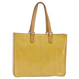 LOUIS VUITTON Monogram Vernis Columbus Tote Bag Grau M91028 LV Auth gh879