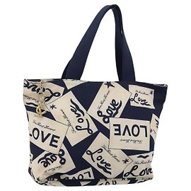 SAINT LAURENT Borsa a mano in nylon blu navy Auth bs29699