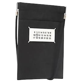 Autre Marque Borsa a Spalla per Telefono Maison Margiela in Pelle Argento Nero Auth 145607