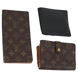 LOUIS VUITTON Portafoglio Monogram Epi 3 Set Nero LV Auth 150323