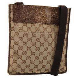 Borsa a Spalla GG Canvas Gucci Beige 27639 Auth 151876