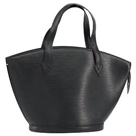 LOUIS VUITTON Borsa a Mano Epi Saint Jacques Nera M52272 LV Auth BA7918
