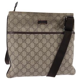 Gucci Borsa a Spalla GG Supreme PVC Beige 141626 Auth 148265