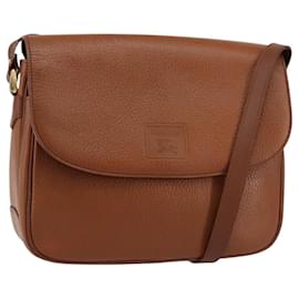 Autre Marque Borsa a Spalla Burberrys in Pelle Oro Marrone Auth am9896
