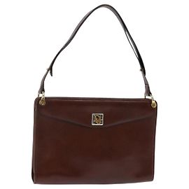 Borsa a Spalla Christian Dior in Pelle Marrone Oro Auth bs30166