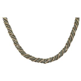 Collar Christian Dior metal gris dorado Auth am9878