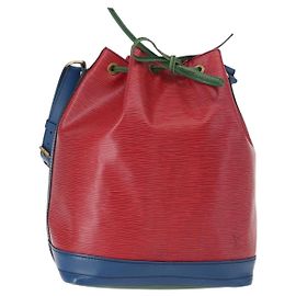 LOUIS VUITTON Borsa a Spalla Noé Epi Tricolore Blu Rosso Verde M44082 LV Auth 155028