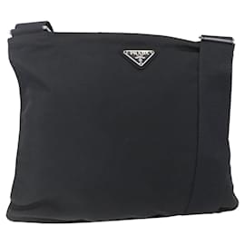 Borsa a Spalla PRADA in Nylon Nero Argento Autentica bs31163
