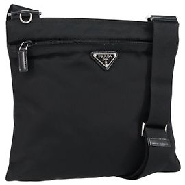 Borsa a Spalla PRADA in Nylon Nero Argento Autentica ka039