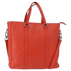 LOUIS VUITTON Borsa a Mano 2Way Tadao PM Damier Anfini Arancione N41268 Auth LV ka035