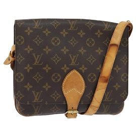 LOUIS VUITTON Bolsa de Ombro Monogram Cartouchiere GM M51252 LV Auth BA7168