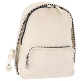 Autre Marque Falabella Rucksack Stella McCartney Polyester Weiß Silber 468908 Auth 146805