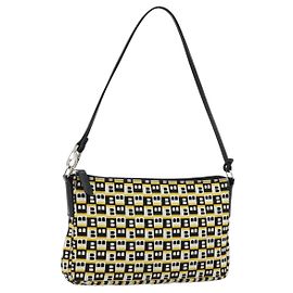 BALLY Borsa a mano in tela nera Auth BA7026