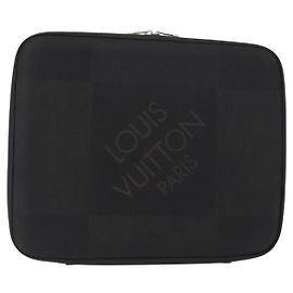 LOUIS VUITTON Funda para computadora Damier Geant MM PC Negra N58036 LV Auth 153387