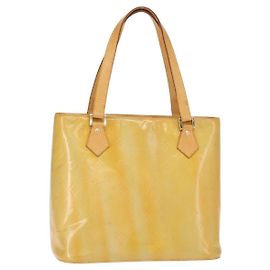 LOUIS VUITTON Bolso de Mano Monogram Vernis Houston Gris M91053 LV Auth BA8599