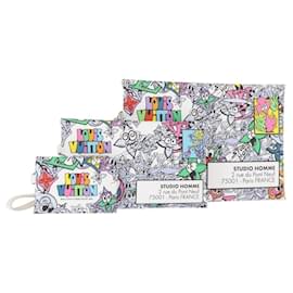 LOUIS VUITTON Pochette Envelope Trio Monogram Comics M82014 LV Auth 156662SM