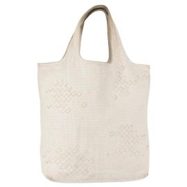 Autre Marque BORSO A MANO IN PELLE INTRECCIATO BOTTEGA VENETA BIANCO 131673 Auth 151803