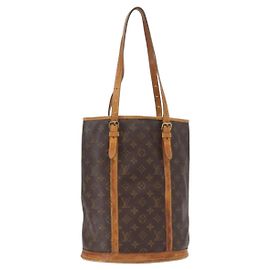 LOUIS VUITTON Monogram Bucket GM Schultertasche M42236 LV Auth 154791