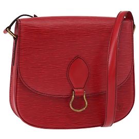 LOUIS VUITTON Borsa a Spalla Epi Saint Cloud GM Rossa M52197 LV Auth 155024