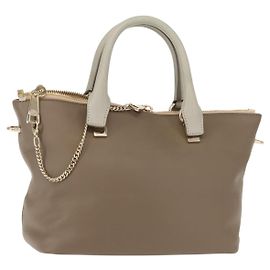 Chloé Borsa a mano Chloe Bailey in pelle 2 vie grigio blu chiaro Auth 121377