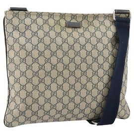 Bolsa de Ombro GG Supreme PVC Navy 201446 Auth ep11575 da GUCCI