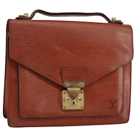 LOUIS VUITTON Bolso de Mano Epi Monceau 28 Marrón M52123 LV Auth bs30558