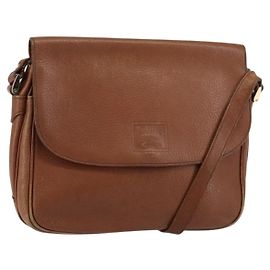 Autre Marque Borsa a Spalla Burberrys in Pelle Oro Marrone Auth ep11609