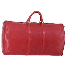 LOUIS VUITTON Epi Keepall 60 Borsa Boston Rossa M42947 LV Auth 148138 - Louis Vuitton