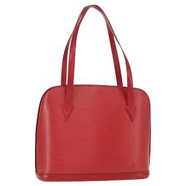 LOUIS VUITTON Epi Lussac Schultertasche Rot M52287 LV Auth BA8954