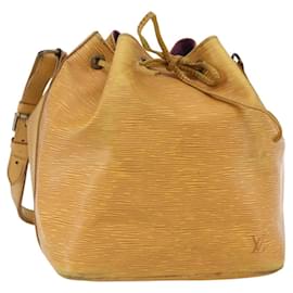 LOUIS VUITTON Bolso de Hombro Petit Noé Epi Amarillo M44109 LV Auth 155027