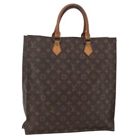 LOUIS VUITTON Monogram Sac Plat Handtasche M51140 LV Auth 157654