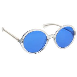 Occhiali da sole CHANEL in plastica Blu CC Auth 155953M