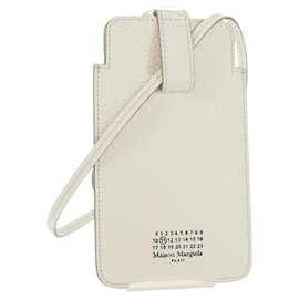 Autre Marque Pochette per smartphone Maison Margiela Bianco Argento Auth 154208M