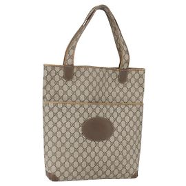 GUCCI GG Supreme Tote Bag PVC Beige 002 39 0054 Auth BA8626