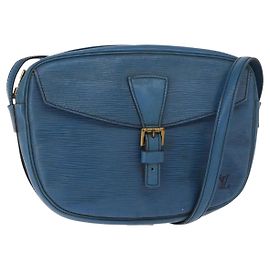 LOUIS VUITTON Borsa a Spalla Epi Jeune Fille MM Blu Toledo M52155 LV Auth 152333