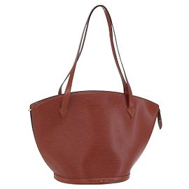 LOUIS VUITTON Borsa da Shopping Epi Saint Jacques Marrone M52263 LV Auth 152853